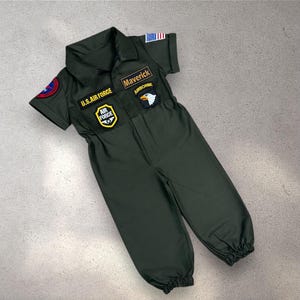 Personalized Aviator Kids Pilot Suit - Air Fighter Pilot Costume - Top One Birthday Outfit - Baby Pilot Costume - Halloween Flight Suit