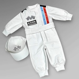 Boys Race Car Driver Costume – Personalized Racing Suit for Birthday – Toddler Race Outfit – Custom Fast One Birthday Suit – Halloween Baby