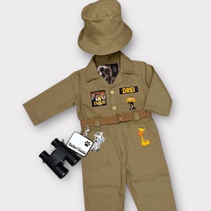 Personalized Safari Costume for Adventurer Kids - Safari Outfit for Toddlers - Wild One Safari Birthday Outfit - Halloween Costume