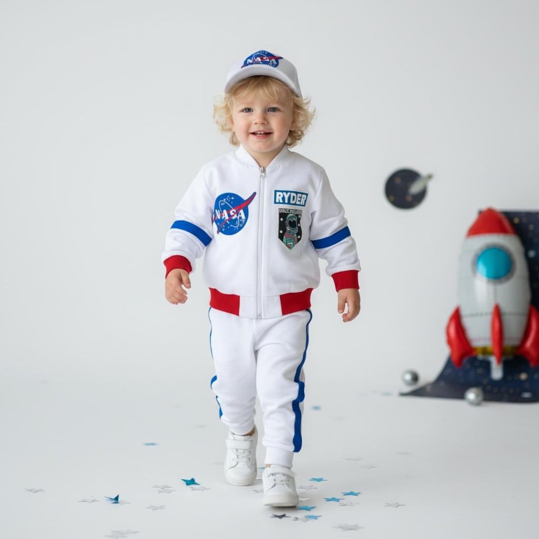 Custom Kids Astronaut Costume - White Space Suit for Birthday or ...