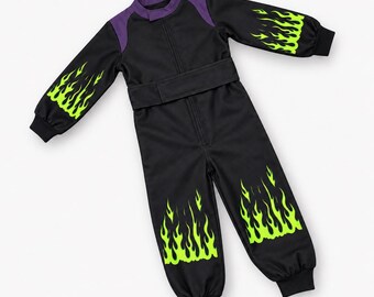 Custom Digital Printed Racer Jumpsuit, Racer Themed Birthday Costumes, Halloween Outfit