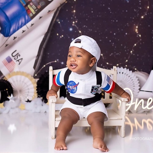 Kids NASA Astronaut Costume - Realistic White Jumpsuit With Embroidered Patches For Halloween & Dress-Up - View #4