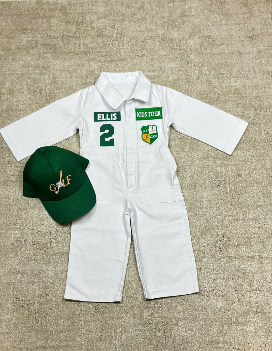 Custom Caddy Costume 1st Class Quality Outfit Personalized Unisex Golf