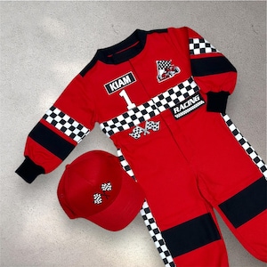 Personalized Race Car Costume - Toddler Racing Outfit - Halloween Costume - Two Fast Outfit - Fast One Birthday Suit