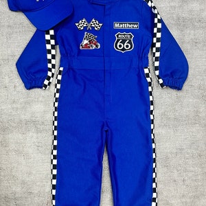 Royal Blue Personalized Unisex Racing Suit for 1st Birthday Gift ...