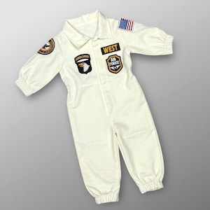 Personalized Aviator Kids Costume - Toddler Air Fighter Pilot Costume - Flight Suit for baby - 1st Birthday Gift - Halloween Costume