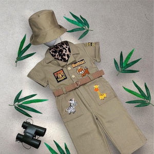 Safarikostüm für Kinder - Kleinkind Safari Abenteurer Outfit - Wild One Geburtstagsanzug - Halloween Safarikostüm