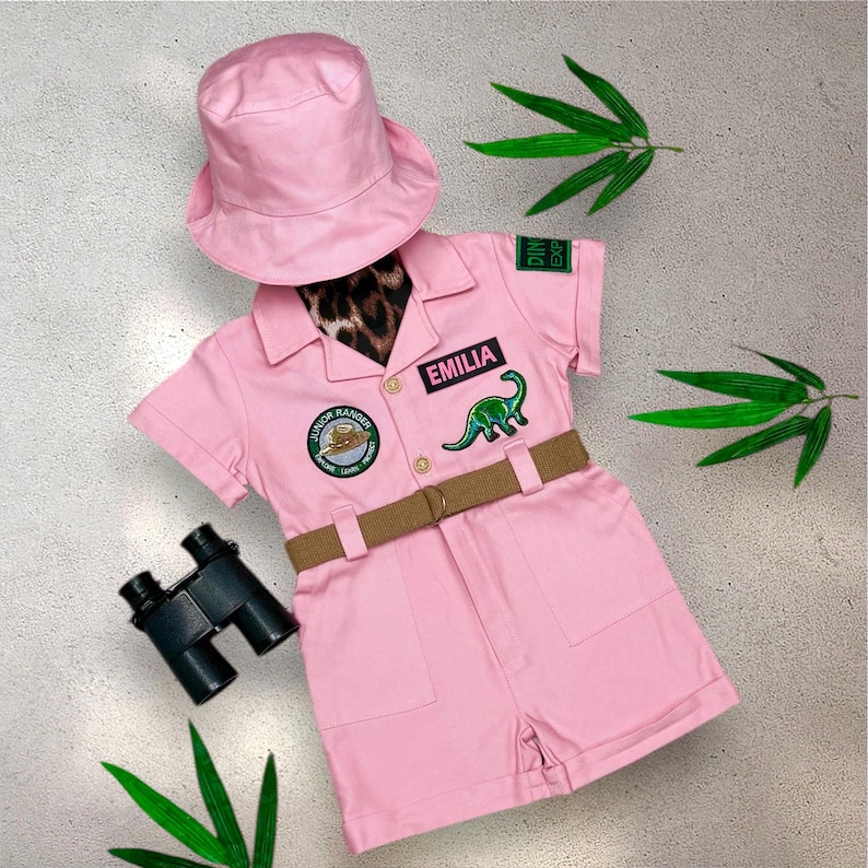 kids pink safari outfit