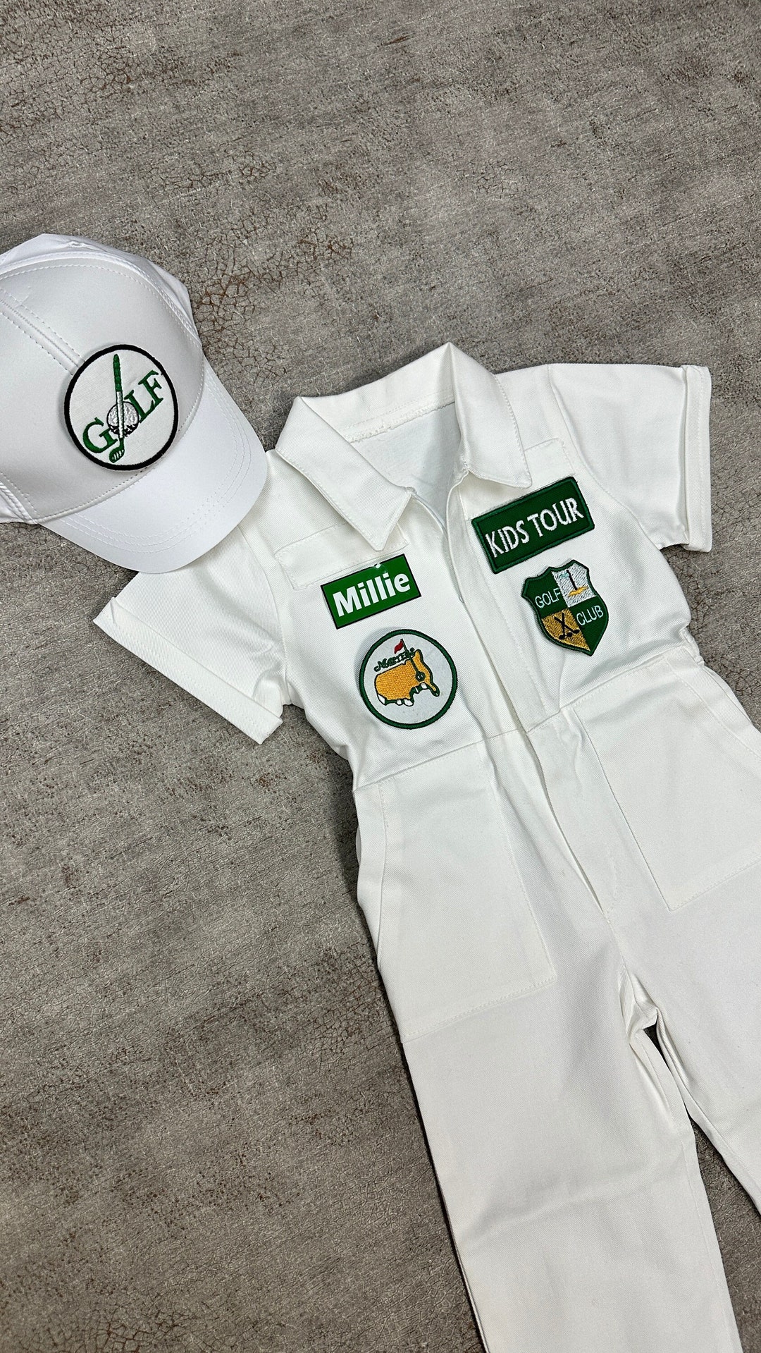 Short Sleeves Long Pants Custom Caddy Costume Personalized Unisex Golf