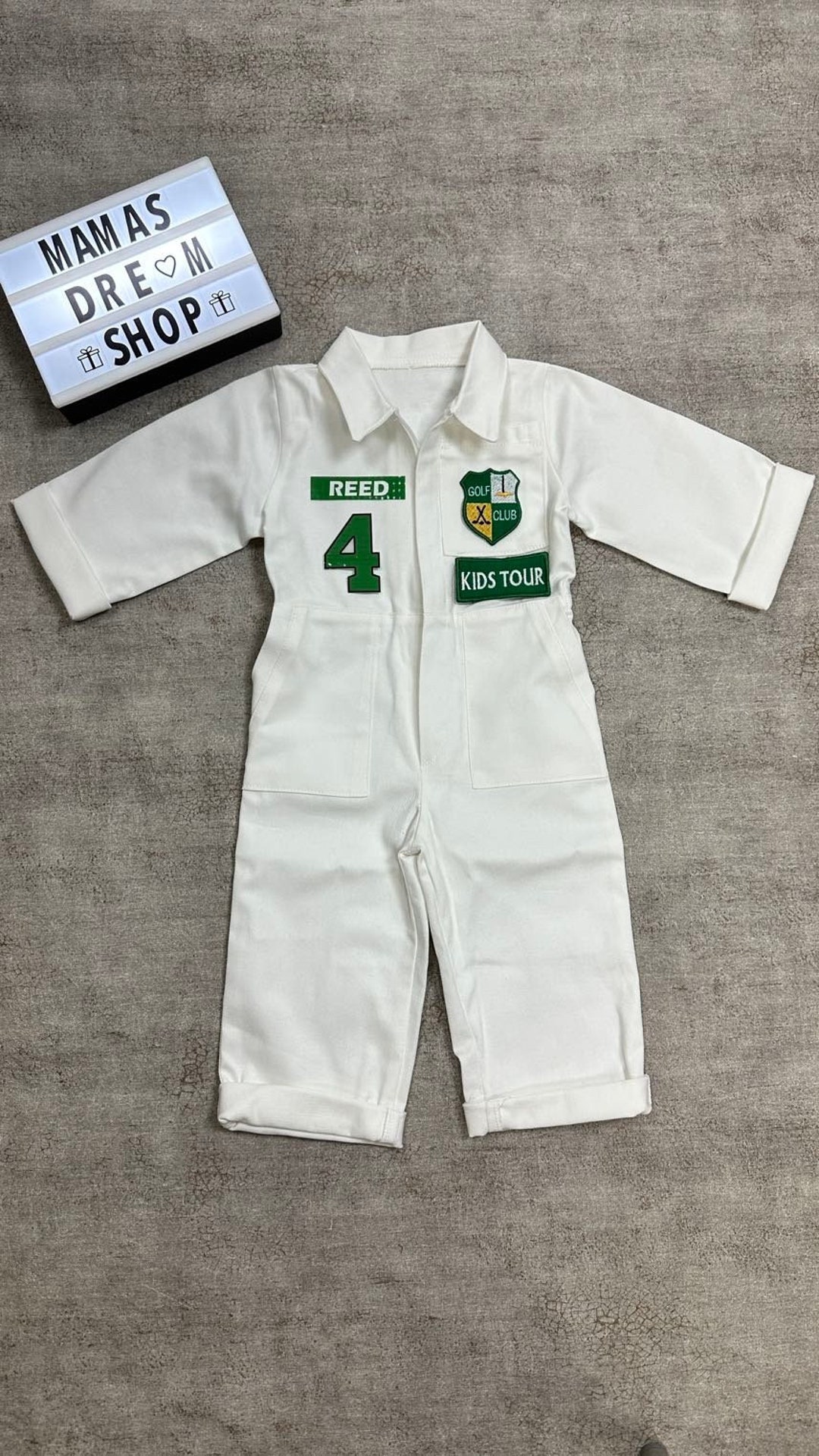 Custom Caddy Costume 1st Class Quality Outfit Personalized Unisex Golf