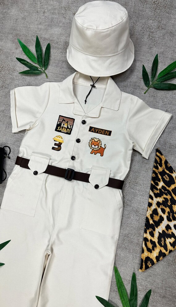Beige Safari Guide New Style Fancy Safari Costume Kids Safari