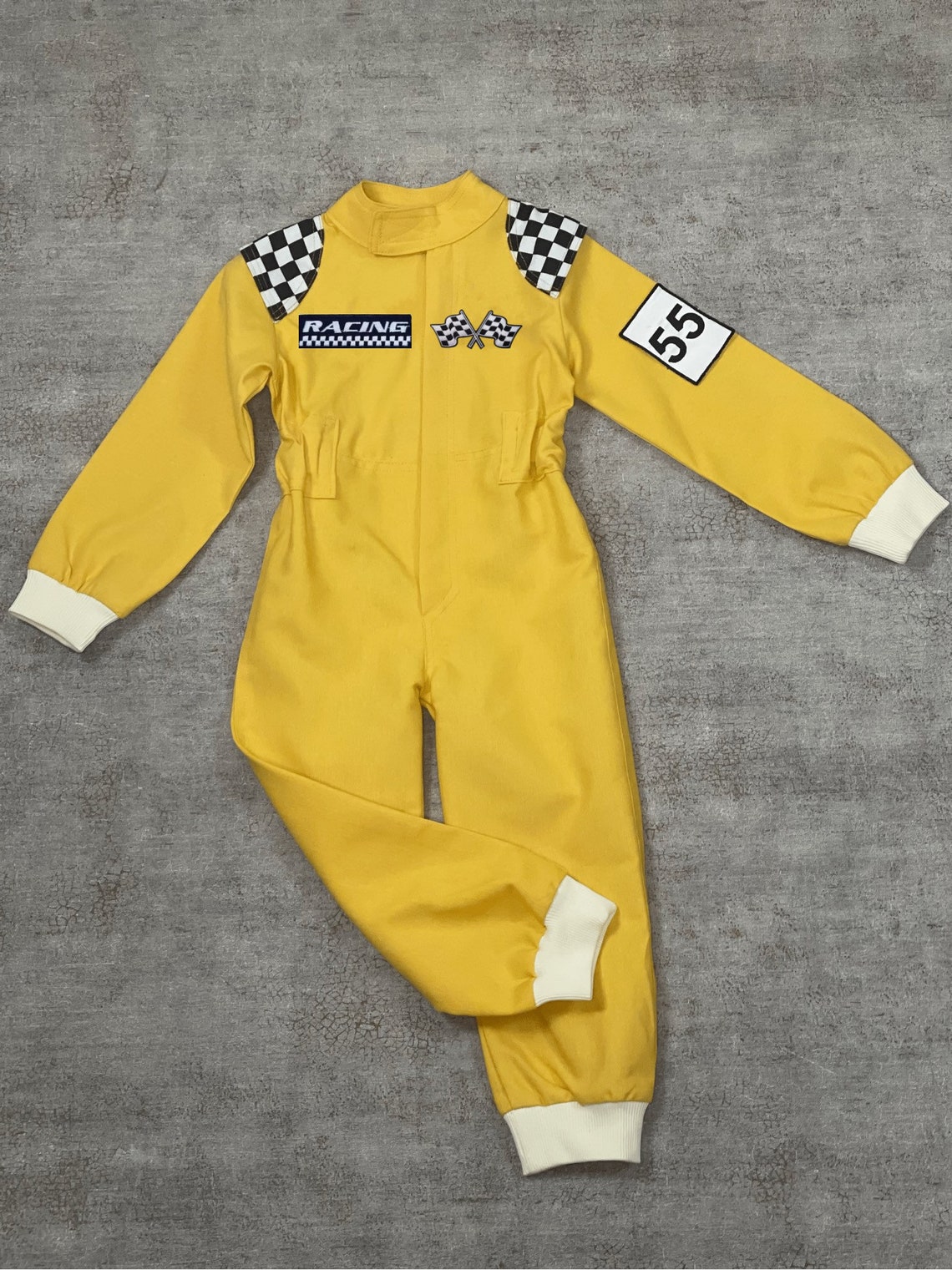 Yellow Custom Race Costume Unisex Race Car Costume With Etsy