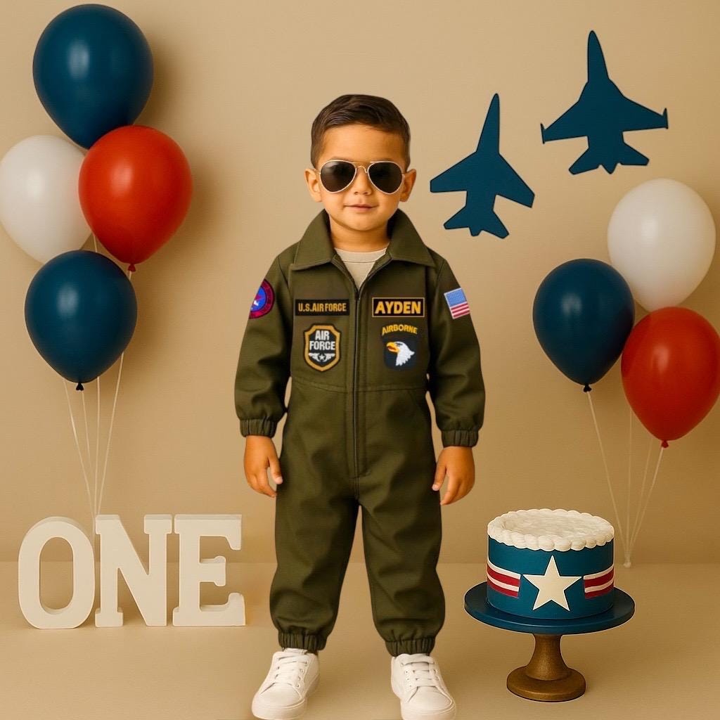 Tcombo Military Child American Flag Onesie - Patriotic Baby Bodysuit For Military Families