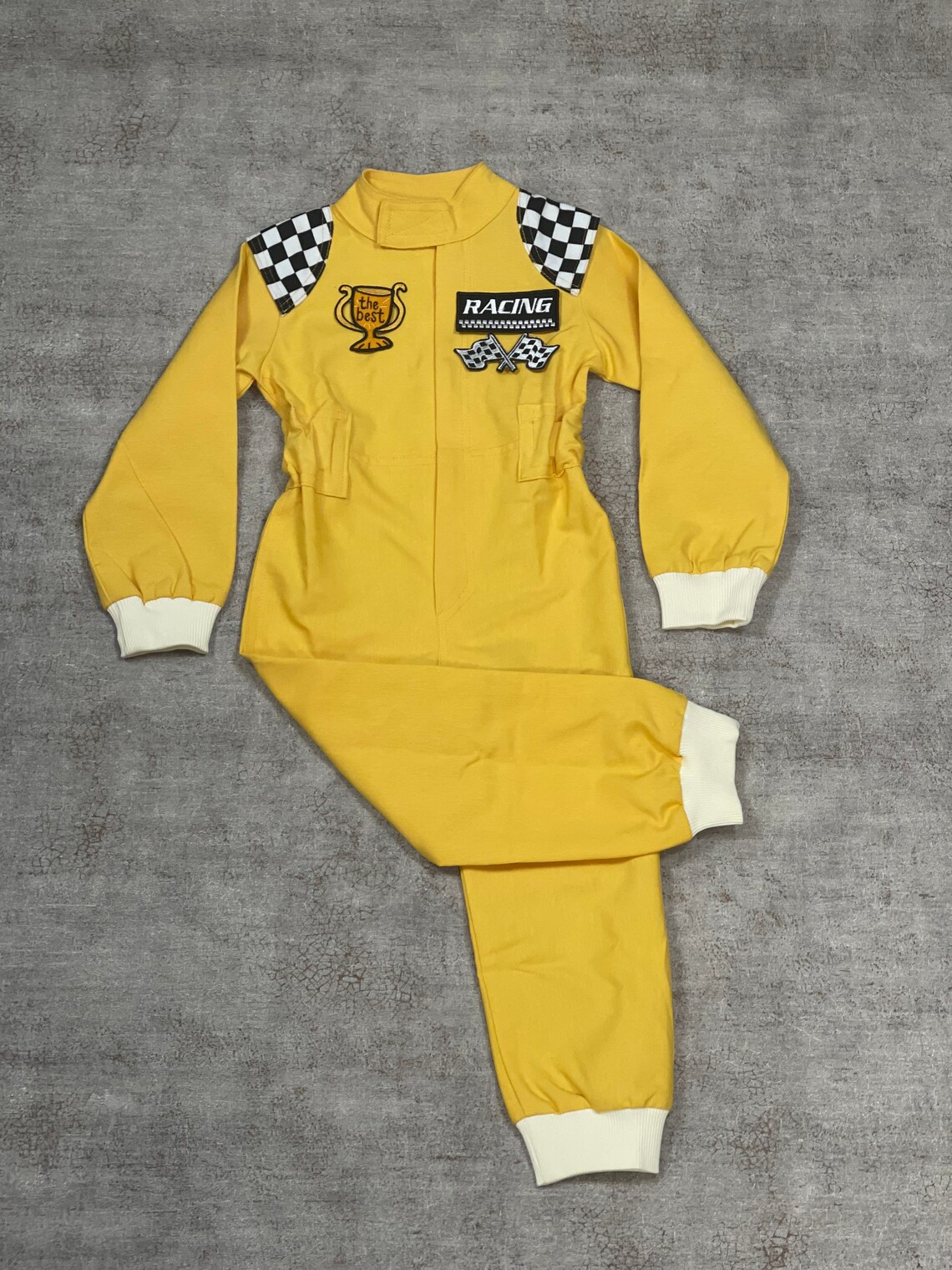 Yellow Custom Race Costume Unisex Race Car Costume With Etsy