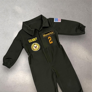 Personalized US Navy Costume for Kids - Toddler Pilot Costume - Halloween Costume - Top One Birthday Suit - First Birthday Gift for Baby Boy