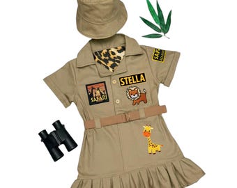 Kleinkind Kleid - Wild One Geburtstag Outfit - Safari Kostüm für Mädchen - Dschungel Kostüm