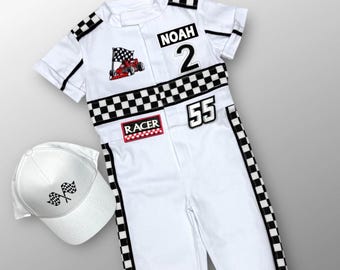Personalized Race Car Costume for Boys – Two Fast Outfit – Toddler Halloween Costume – First Lap Birthday Suit - 1st Birthday Gift