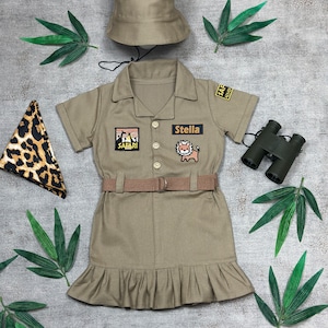 Safari Dress Fancy Safari Costume for Adventurer Girls Safari Guide Safari Explorer Safari Adventure Concept Birthday Halloween christmas image 9