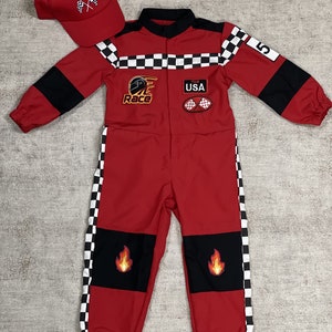 New Style Red Unisex Racing Suit With Constant Patches for - Etsy