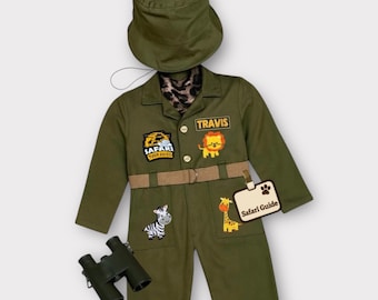 Personalized Safari Outfit for Toddler - Baby Safari Costume - Wild One Birthday Suit - Halloween Costume