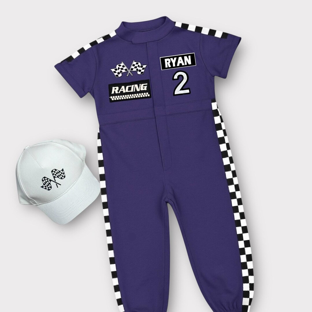 Purple Race Car Driver Outfit - Personalized Racing Jumpsuit for ...