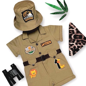 Boys Safari Outfits -  Two Wild Birthday Suit - Toddler Halloween Costume - Wild One Outfit - 3rd Birthday Outfit - Safari Baby Shower