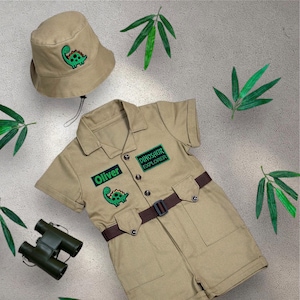 Baby Dinosaur Safari Outfit - Fancy Safari Costume for Kids - Toddler Dinosaur Safari Costume - Wild One Birthday Party - Halloween Costume