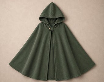 Capa renacentista para portar anillos, traje de boda, capa verde medieval de bosque para niño pequeño, disfraz para desfile de niño