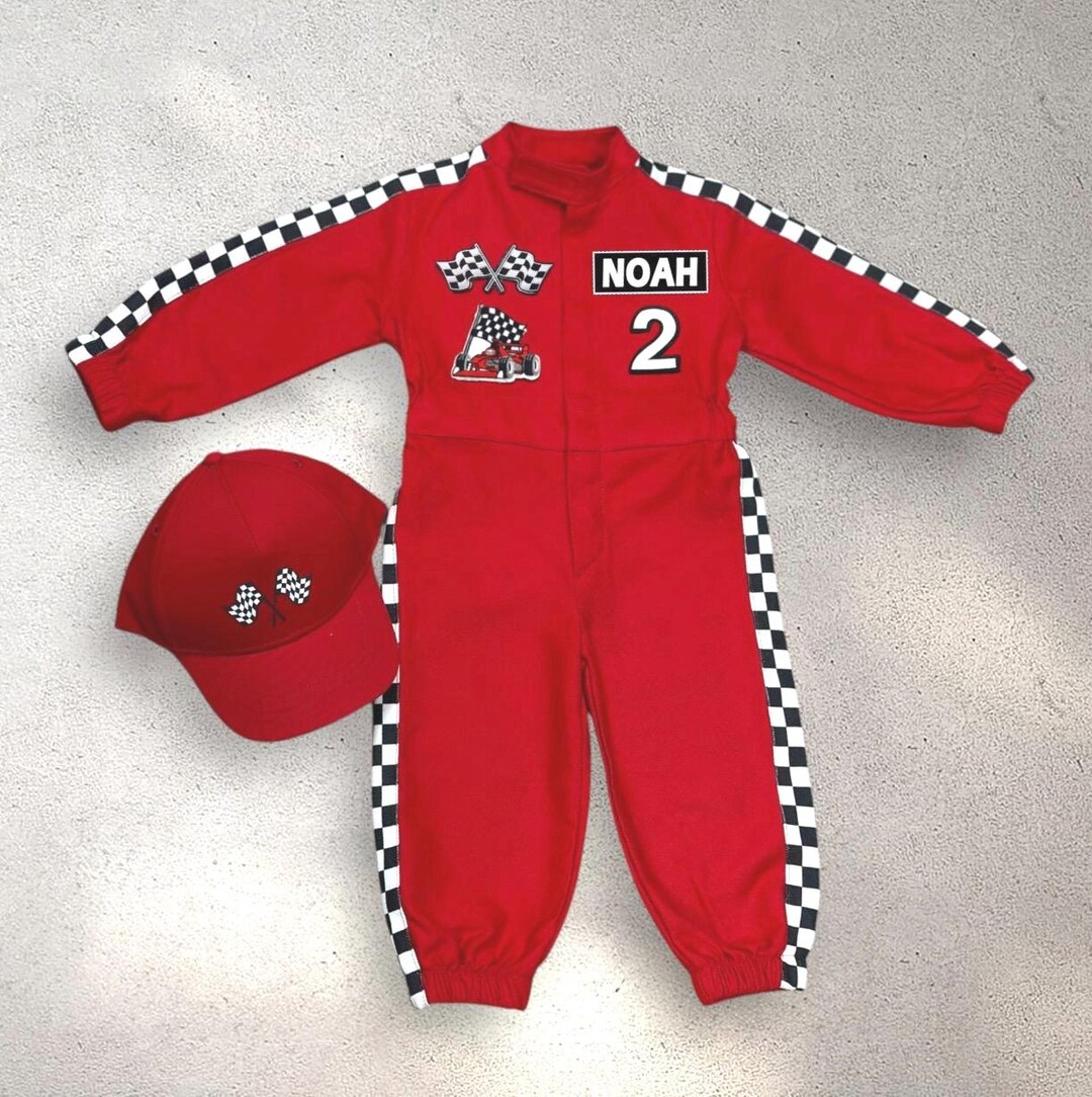 Kids Racing Jumpsuit - Race Car Costume for Birthday - Halloween ...