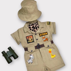 Personalized Safari Costume for Toddler – Two Wild Birthday Outfit – Halloween Safari Baby Costume - 2nd Birthday Gift