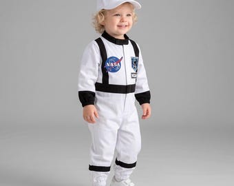 Disfraz de astronauta personalizado, mono espacial para niños pequeños, atuendo espacial para cumpleaños infantil, disfraz de Halloween.