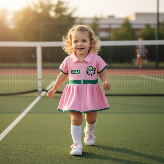 pink and green tennis dress LB Active Tennis Dress Light Pink – Ana Banana main image 0
