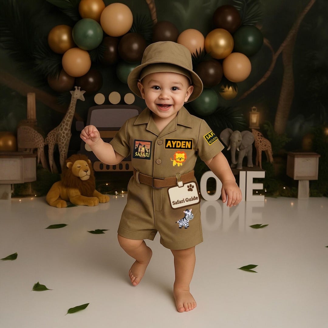 Personalized Safari Outfit for Toddler Baby Safari Costume
