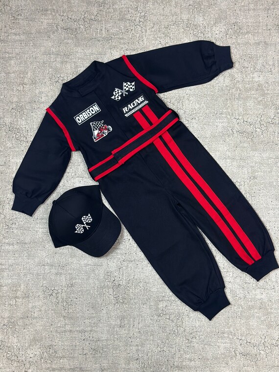Vintage Style Black Racing Suit Custom Personalized Unisex Racer Suit Kids Racing Jumpsuit Toddler Racer Outfit 1st Birthday Gift Etsy UK