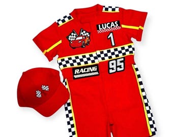Fast One Birthday - Race Car Birthday Toddler Outfit - Kids Racing Jumpsuit - Baby Racer Suit
