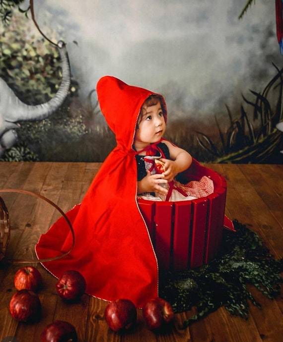 Costume da Cappuccetto Rosso per concetto di compleanno e oggetti