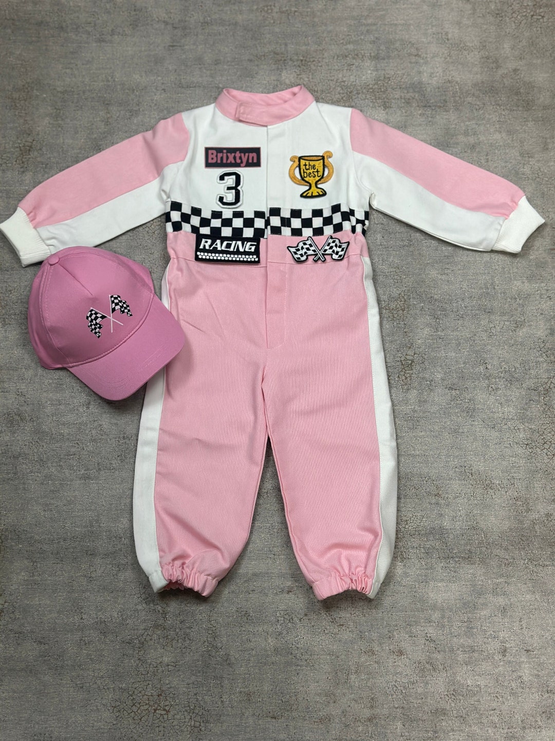 Pink Race Car Suit Personalized Unisex Racing Suit for Etsy