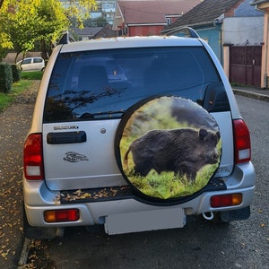 Hunting Boar 15" 16" 17" Made With Your Size Soft Spare Wheel Tire Cover