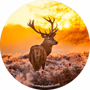 Deer 15" 16" 17" Made With Your Size Soft Spare Wheel Tire Cover