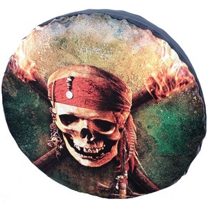 Pirate 15&quot; 16&quot; 17&quot; Made With Your Size Soft Spare Wheel Tire Cover