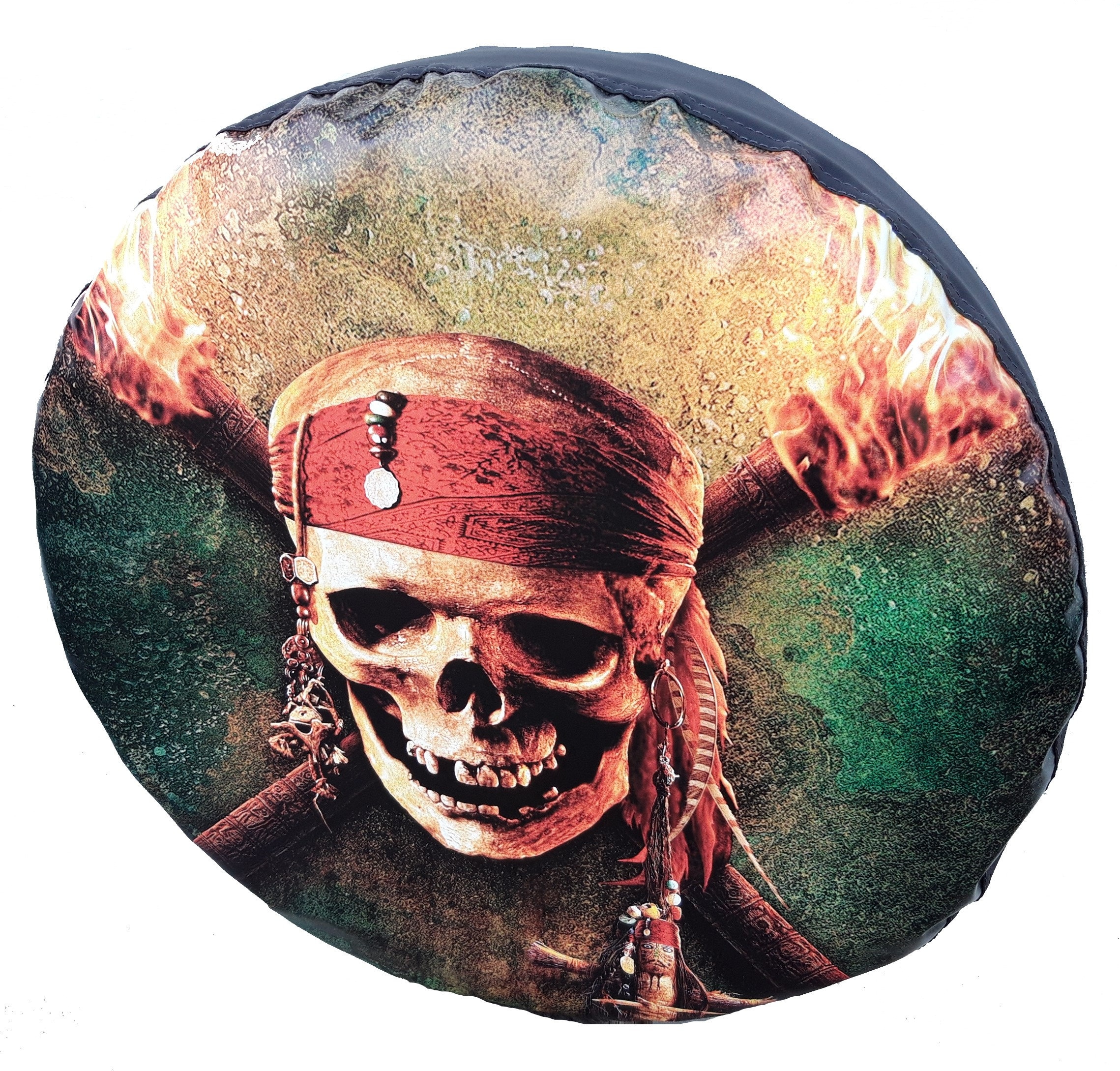 Discover Pirate 15" 16" 17" Made With Your Size Soft Spare Wheel Tire Cover