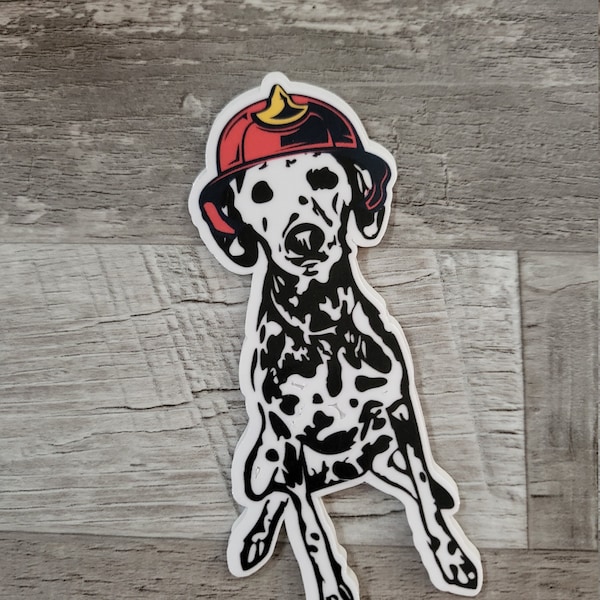 Dalmatian Firefighter Sticker