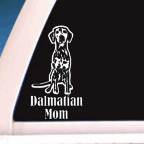 Dalmatian Peeking Dog Car Decal Sticker Dalmatian Dog Etsy Australia