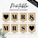 Mr and Mrs Banner Printable, Wedding Banner, Wedding Sign, Rustic ...