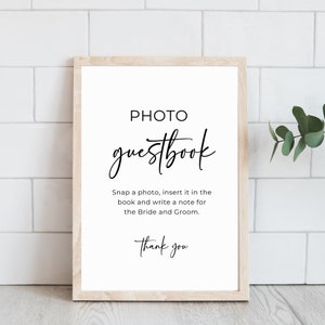 Minimalist Photo Guestbook Printable Wedding Sign 8x10, Photo Guestbook Sign, Wedding Sign, Guestbook Table Sign, Photo Booth Sign