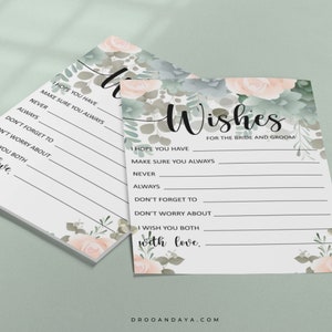 Hochzeitsratgeberkarten für die Braut und den Bräutigam, Hochzeitsratschläge, Ratschläge und Wünsche, Hochzeit zum Ausdrucken, Heiratsurkundekarte