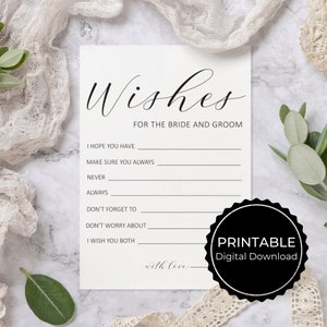 Hochzeitsratgeberkarten für die Braut und den Bräutigam, Hochzeitsratschläge, Ratschläge und Wünsche, Hochzeit zum Ausdrucken, Heiratsurkundekarte