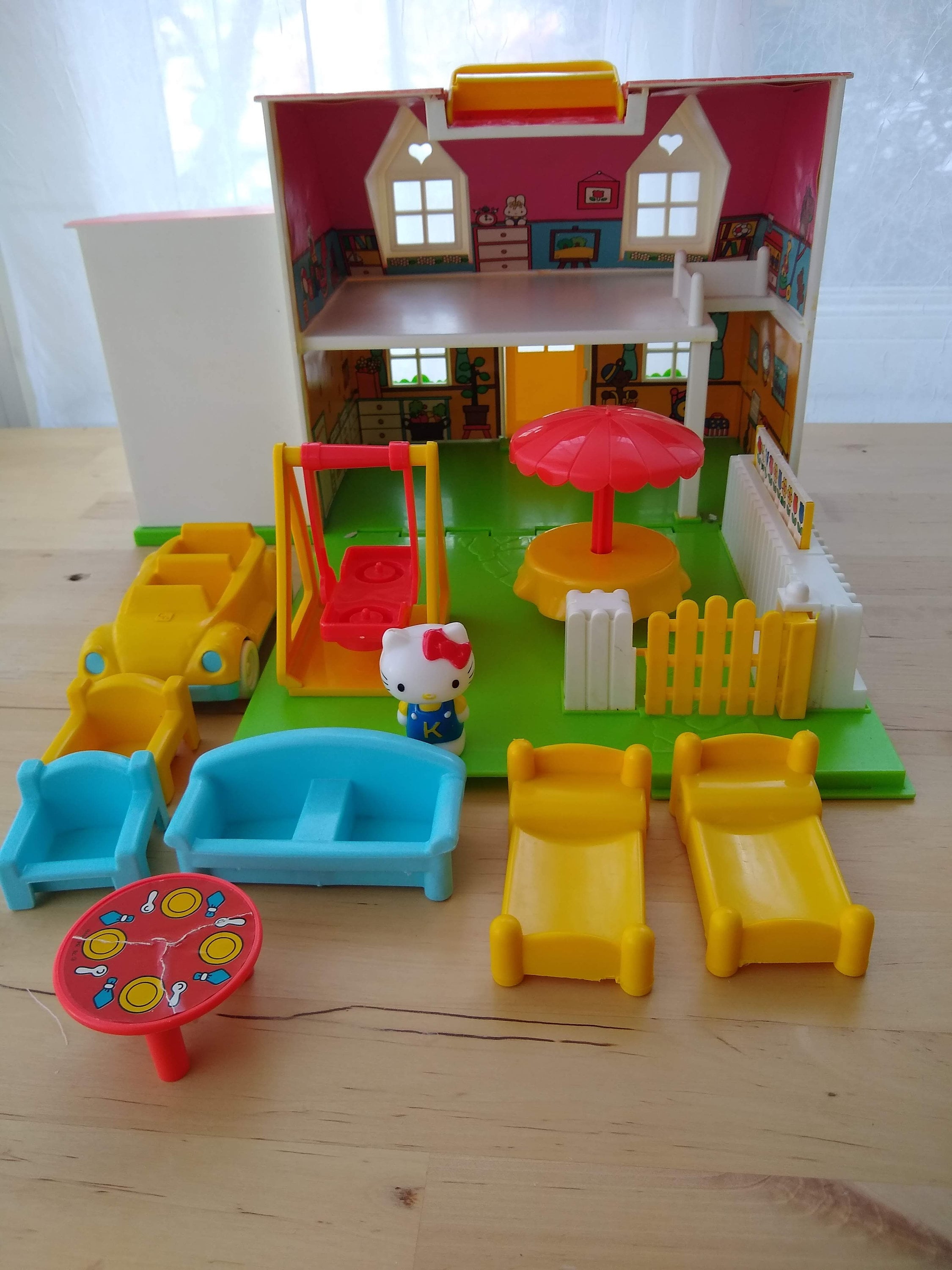 Vintage Sanrio 1984 Hello Kitty House Playset- Incomplete Playset