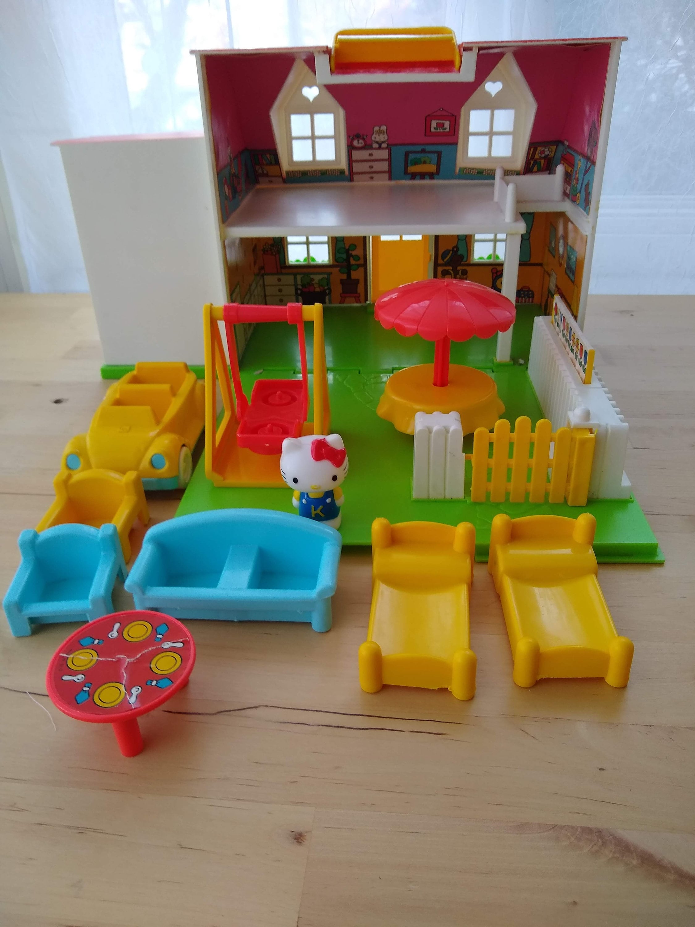 Vintage Sanrio 1984 Hello Kitty House Playset- Incomplete Playset