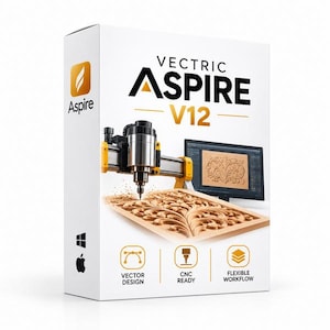 Aspire 12.5 CNC Design & Toolpath  (Lifetime Access, Instant Download)